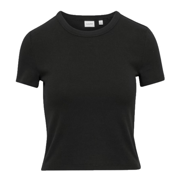 Aritzia Sunday Best, little ribbed tee, Black Short Sleeve Tee - Picture 1 of 4